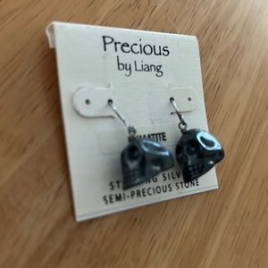 Skeleton Halloween head earrings